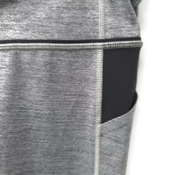 Lululemon Pace Rival heathered gray black Crop leggings Size 6 - Picture 7 of 15